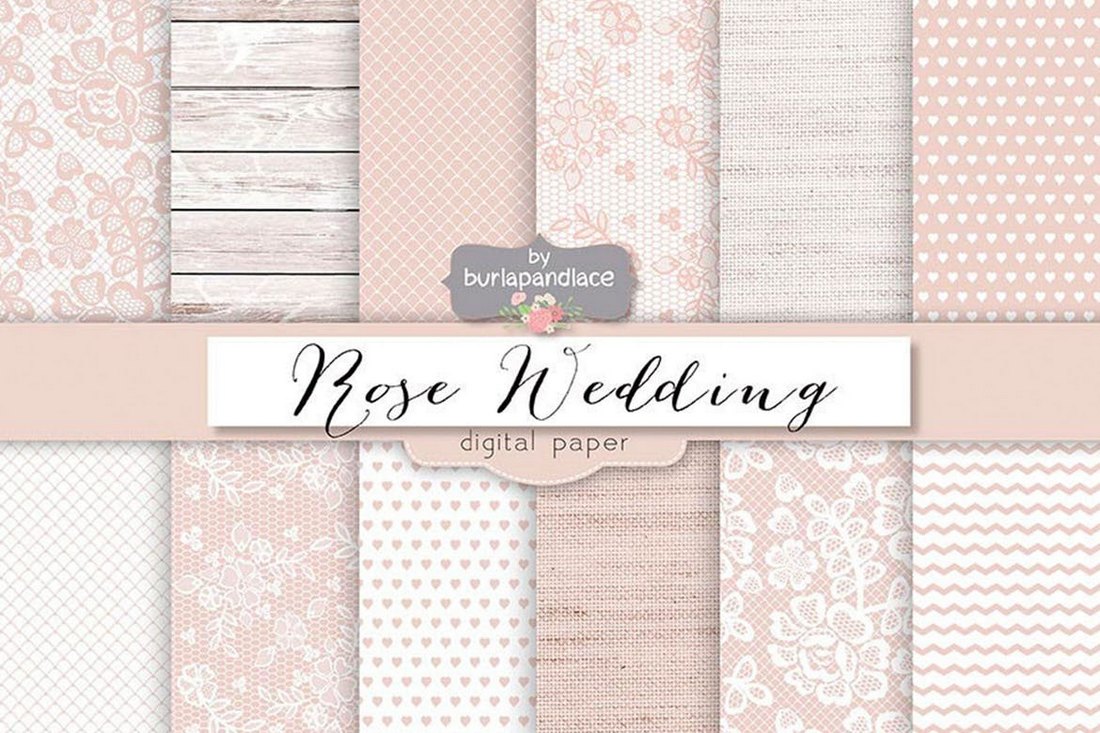 Rose-Pale-Wedding-Digital-Paper-Backgrounds 25+ Best Floral & Flower Background Textures 2021 design tips 