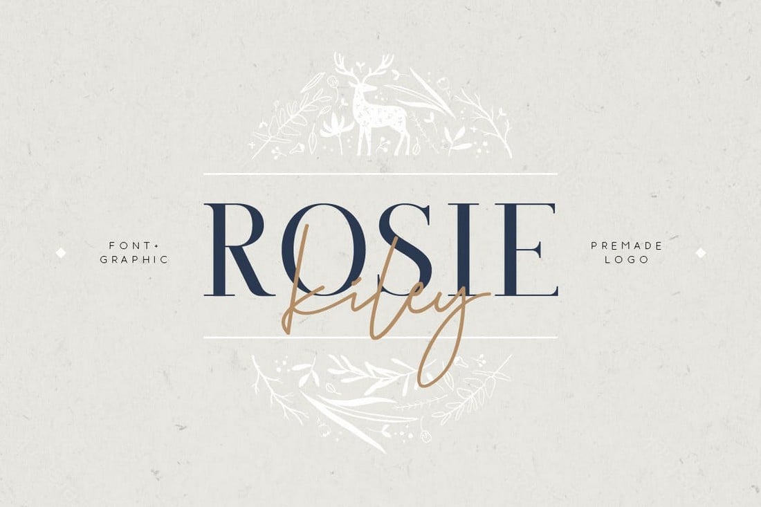 Rosie-Kiley-Feminine-Logo-Font-Duo 25+ Stylish Chic & Feminine Fonts for 2022 design tips