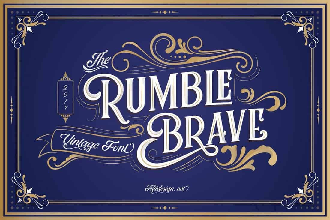 Rumble-Brave-Vintage-Fonts-1 35+ Best Vintage Fonts design tips 