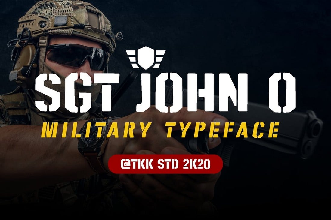 SGT.-Jhon-O-Stencil-ArmyFont 25+ Best Gaming Fonts in 2021 (Free & Premium) design tips 