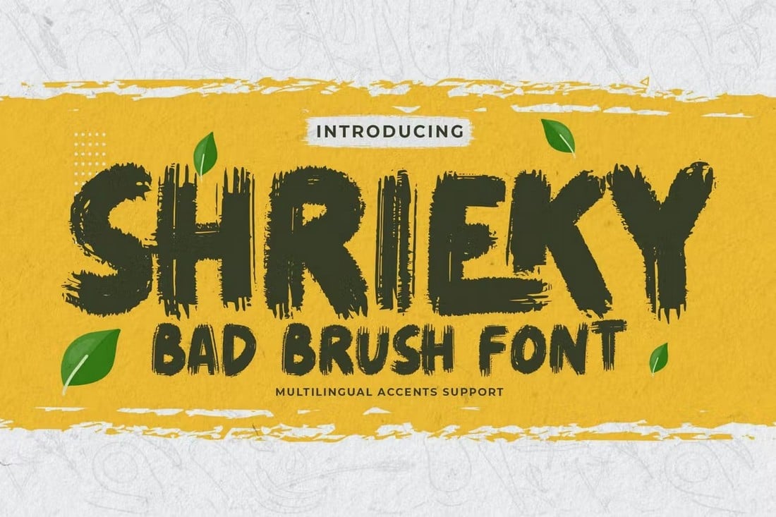 SHRIEKY - Bad Brush Font for Procreate