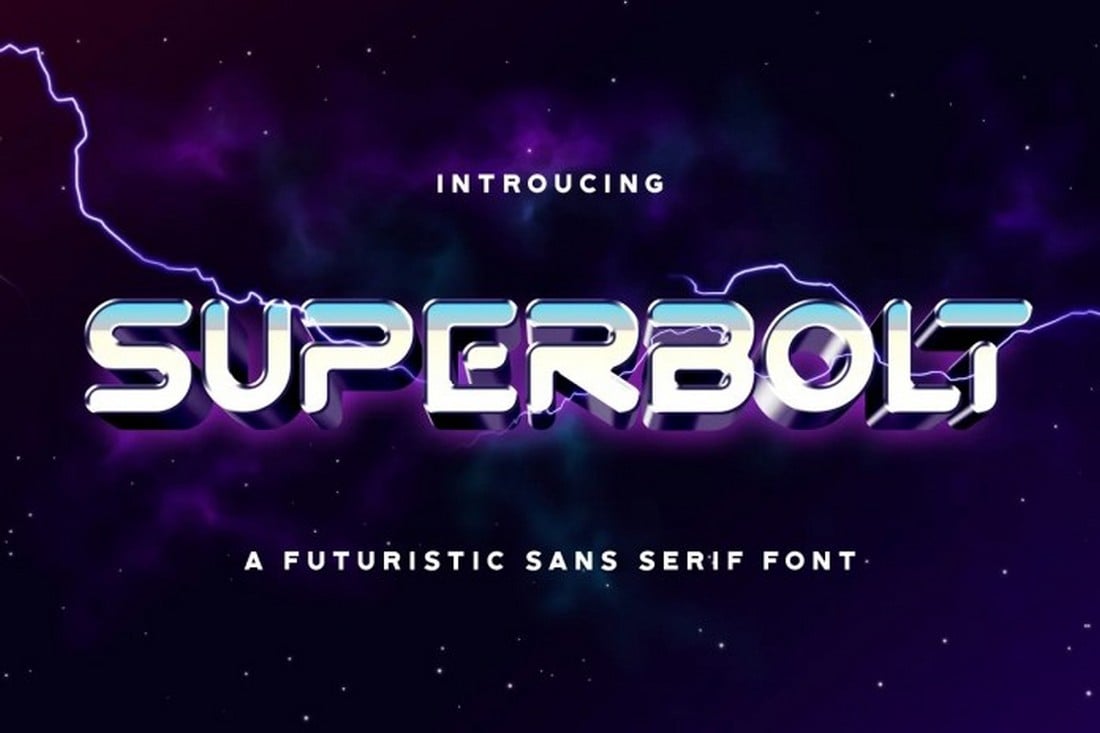 SUPERBOLT - Free Techno Font