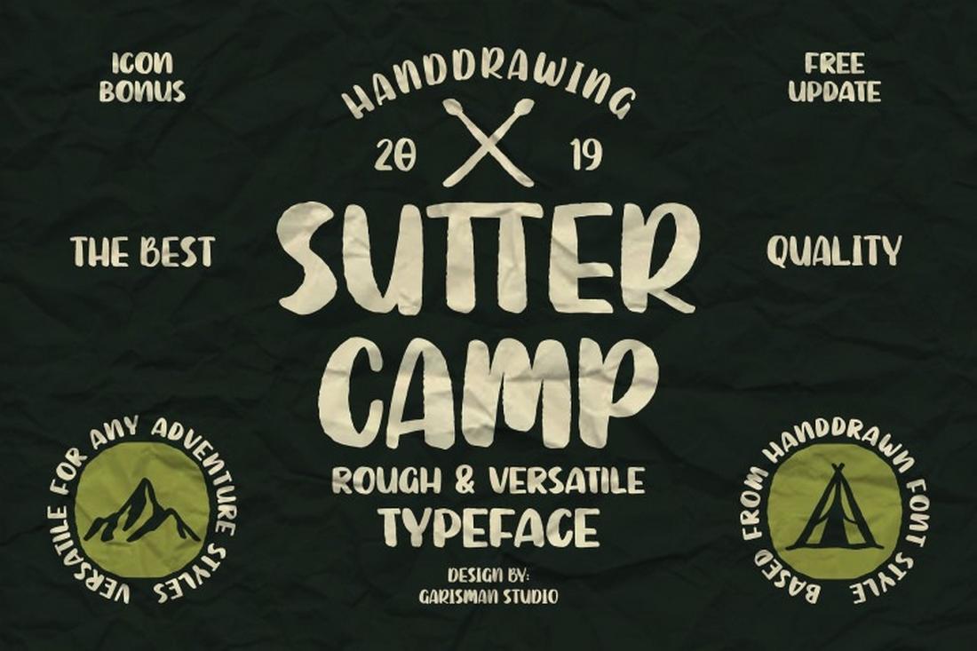 SUTTER CAMP - Free Outdoor Font