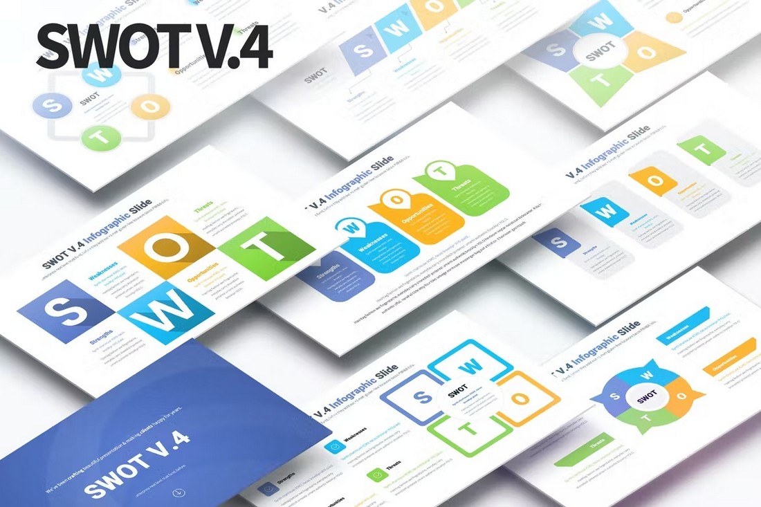 SWOT - PowerPoint Infographics Slides