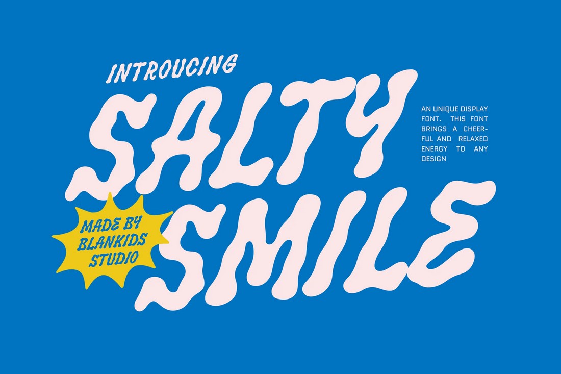Salty Smile - Unique Wavy Font