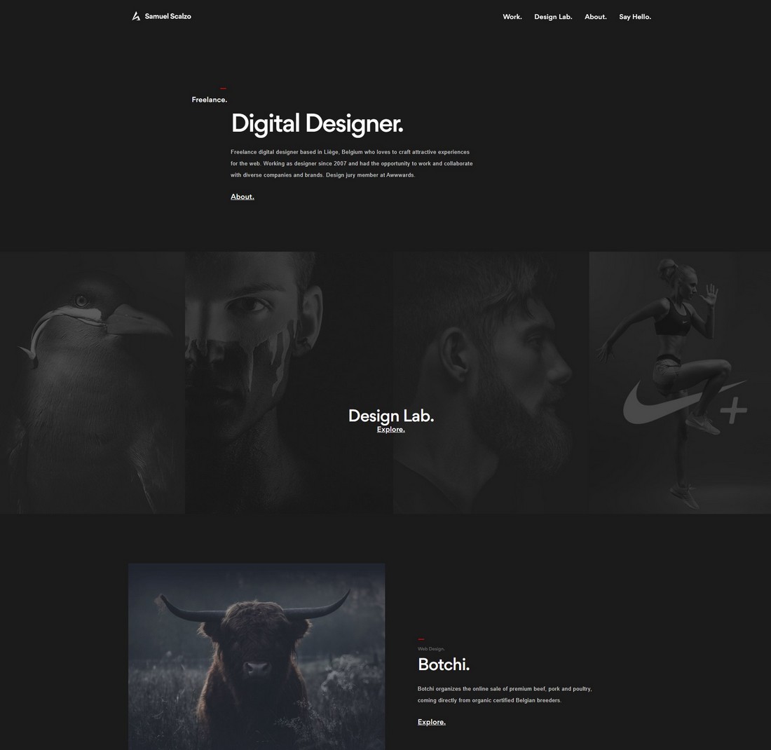 Samuel-Scalzo 10 Best Graphic Design Portfolio Examples + Templates design tips 