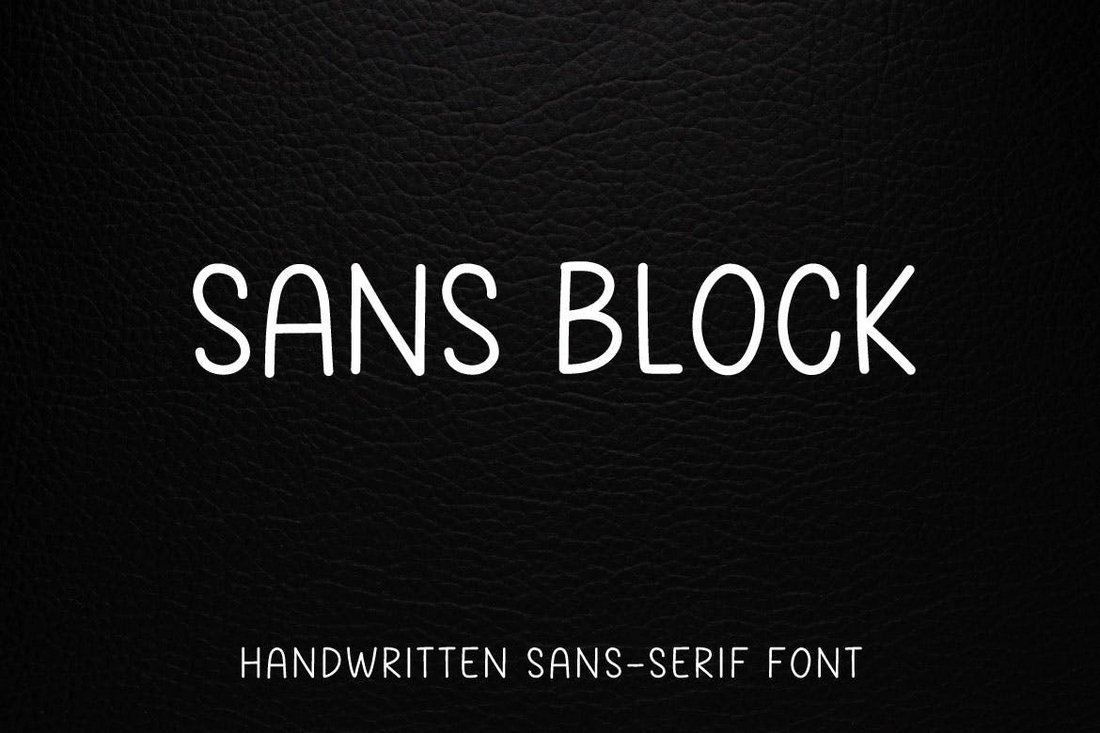 Sans Block - Handwritten Font for PowerPoint