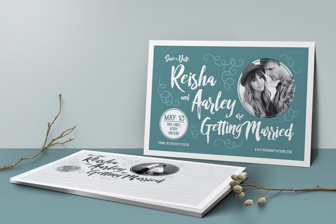 22+ Gorgeous Save the Date Wedding Templates With Save The Date Postcard Templates