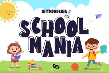 School Mania Block Cartoon Font