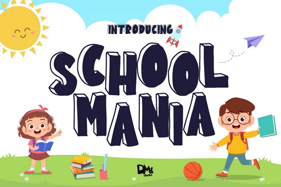 School Mania - Crafty 3D Font