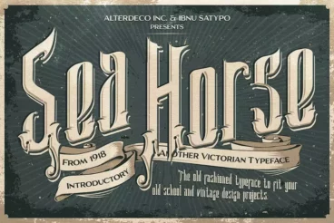 Sea Horse Vintage Decorative Font