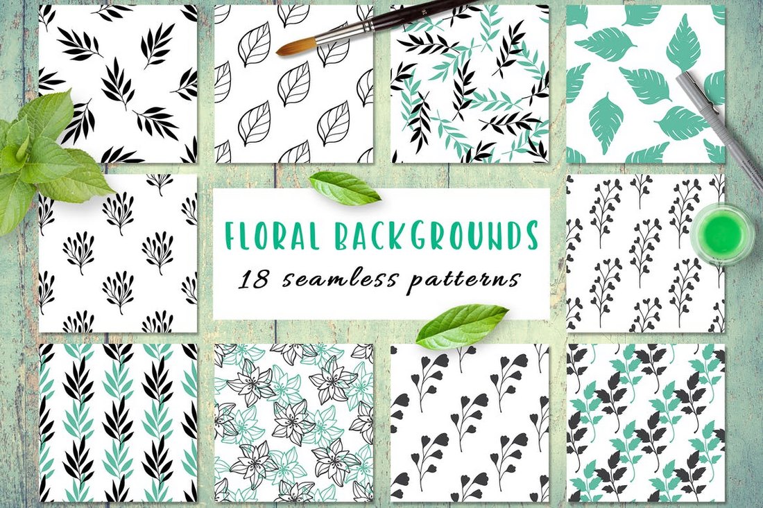 Seamless-Floral-Pattern-Backgrounds 20+ Best Floral & Flower Background Textures design tips 