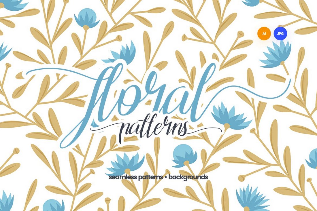 Seamless-Floral-Patterns-Backgrounds 20+ Best Floral & Flower Background Textures design tips 