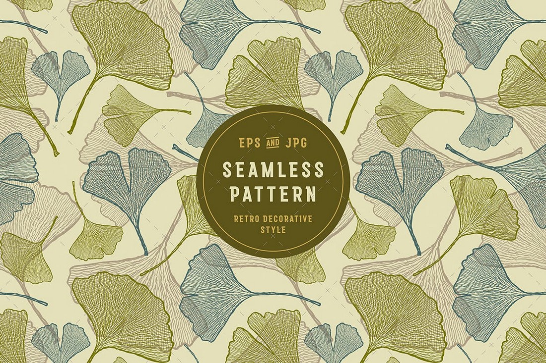 Seamless Ginkgo Pattern