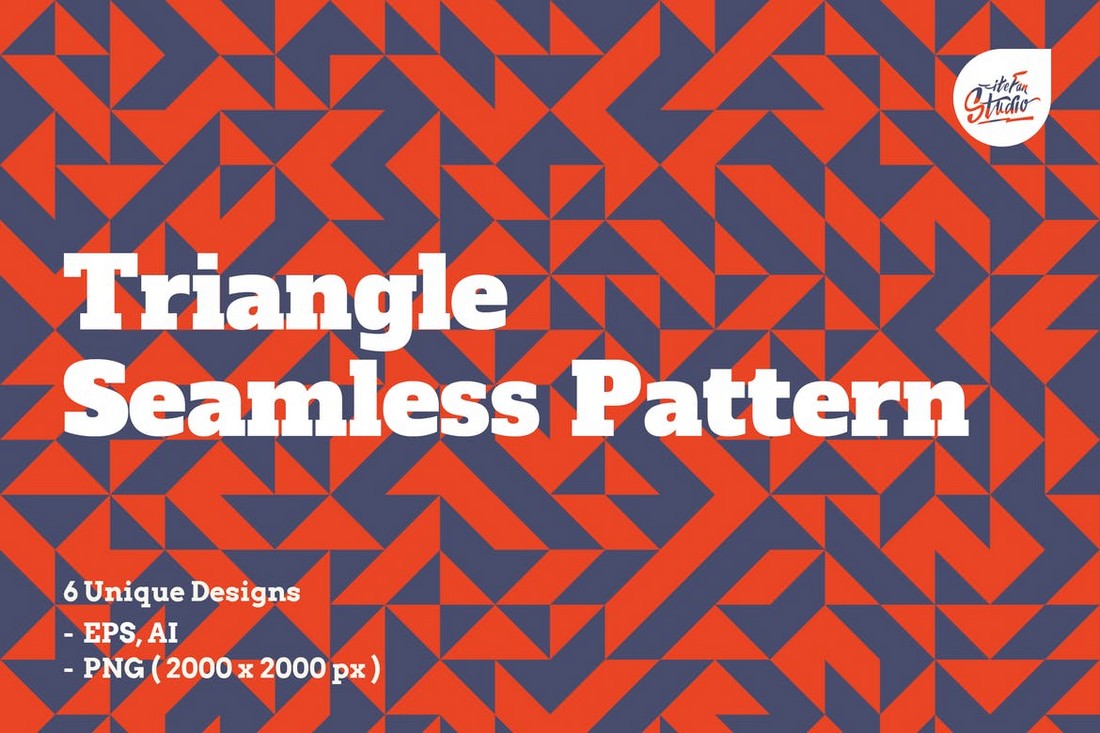 Triangles Seamless Line Pattern