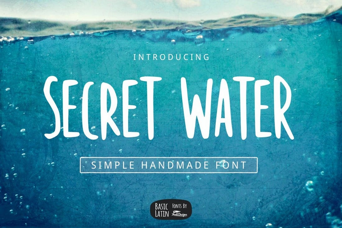 Secret Water - Handmade Simple Font