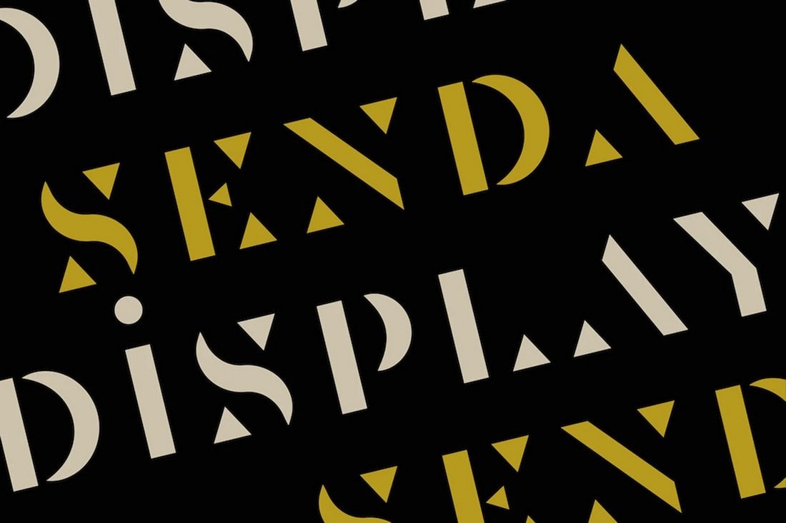 Senda - Free Stencil Display Font