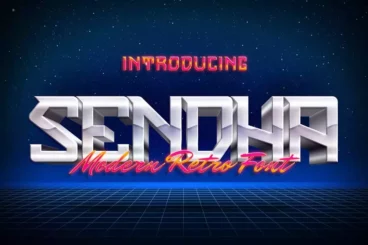 Sendha Retro Techno Font