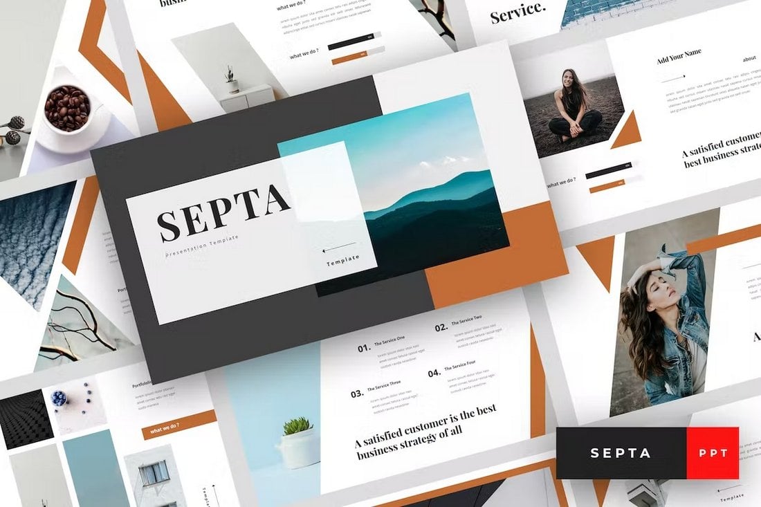 Septa - Modèle PowerPoint élégant et propre