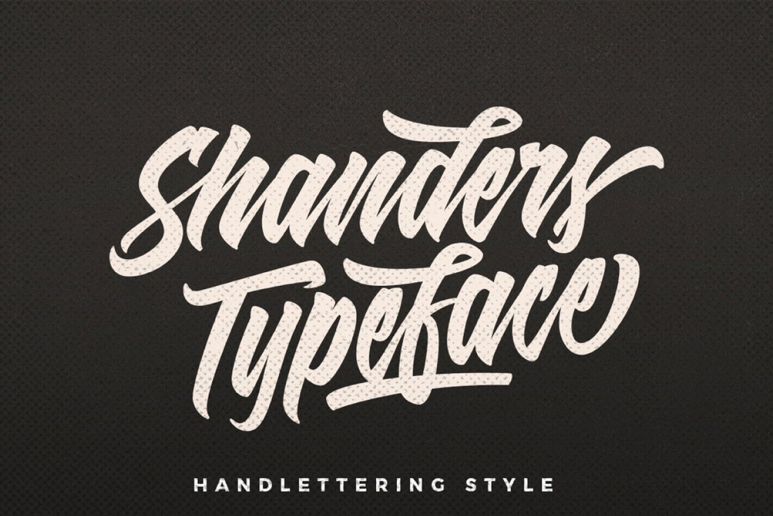 Shanders-Free-Vintage-Marker-Font 20+ Best Marker Fonts for Creative Typography 2022 design tips 