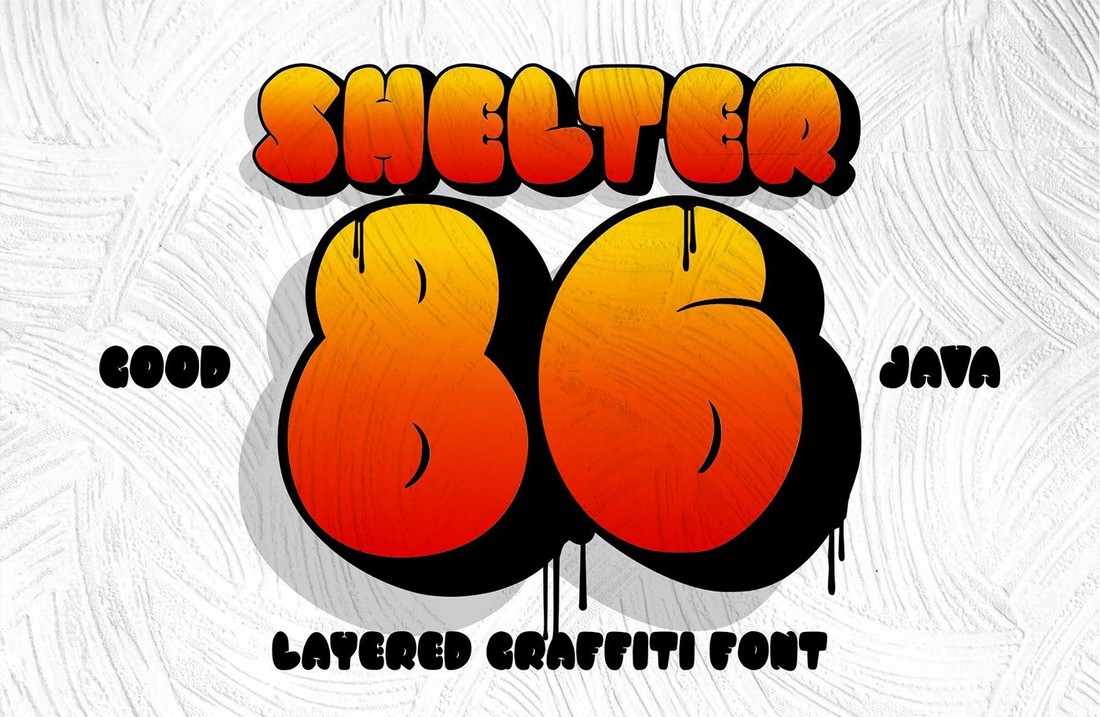 Shelter 86 - Font Graffiti Chubby Gratis