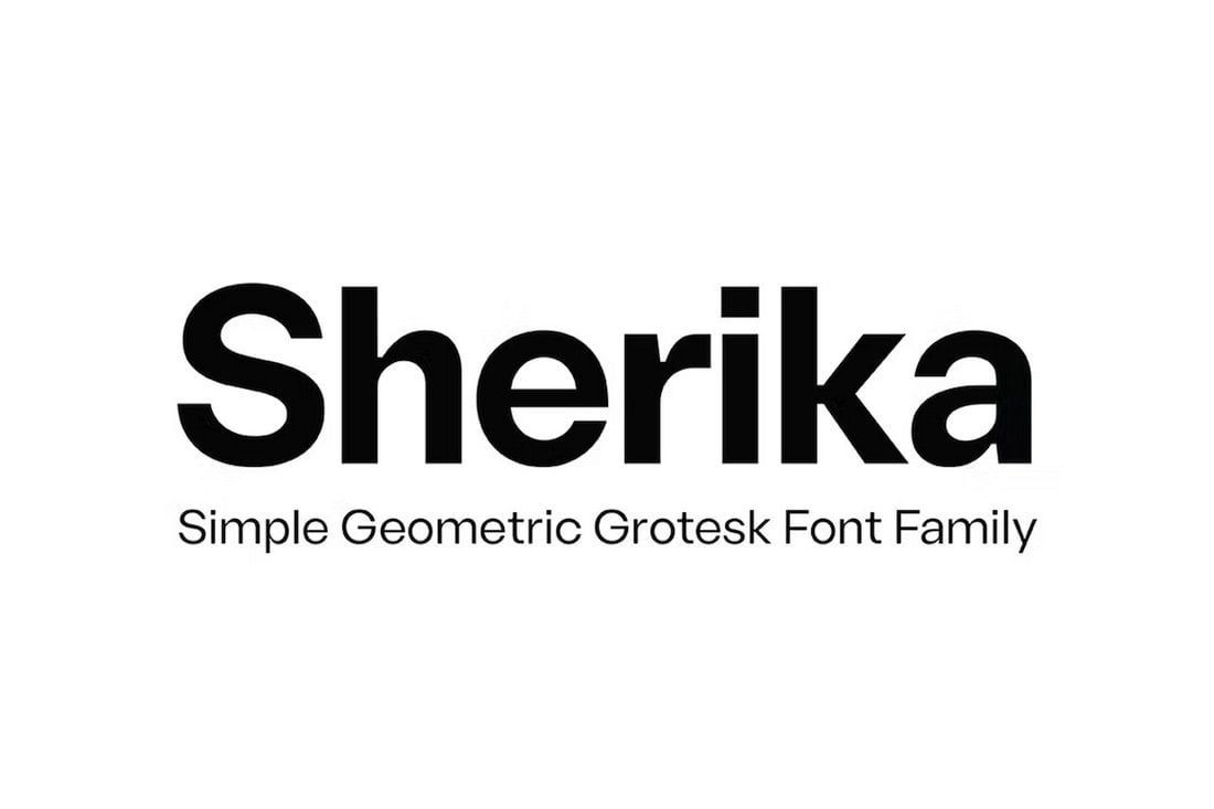 Sherika - Keluarga Font Geometris untuk Kontrak