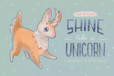 Shine Like a Unicorn Procreate Texture Brushes