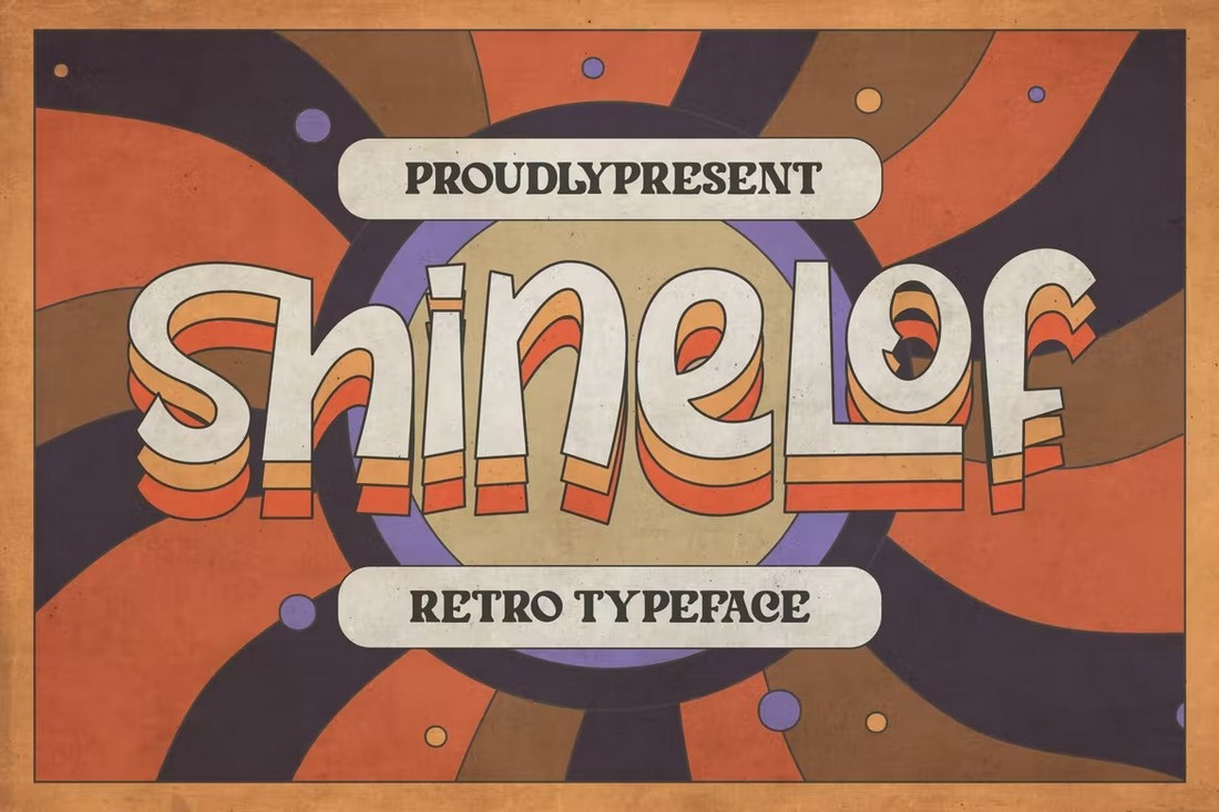 Shinelof - Psychedelic Retro Font 80s