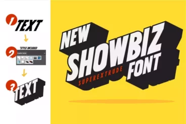 Showbiz Extrude 3D Layered Font