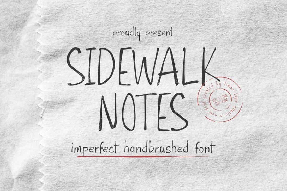 Sidewalk Notes - Free Imperfect Font