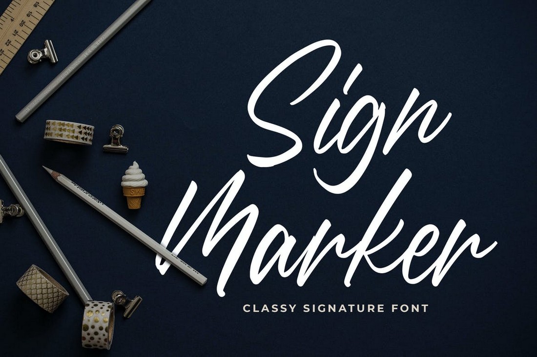 Sign-Marker-Signature-Marker-Font 20+ Best Marker Fonts for Creative Typography 2022 design tips 