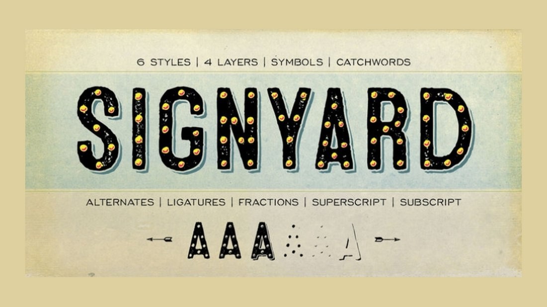 Signyard - Free 3D Font Family