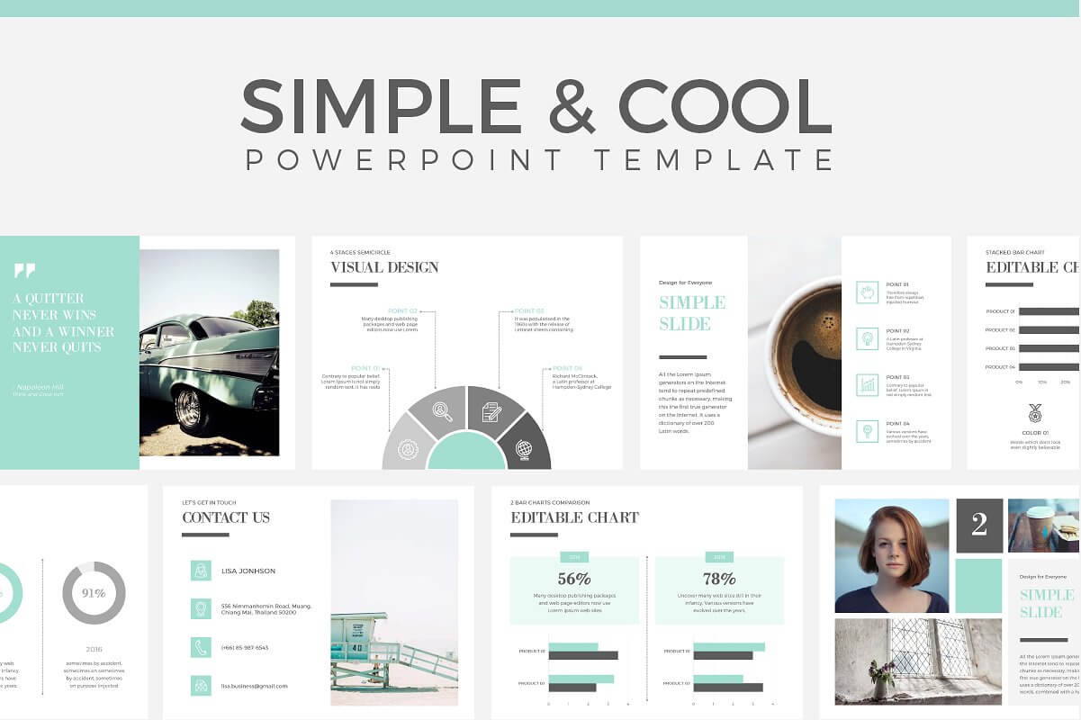 Simple-Cool-PowerPoint-Template 60+ Beautiful, Premium PowerPoint Presentation Templates design tips Inspiration|microsoft|powerpoint|presentation|template 