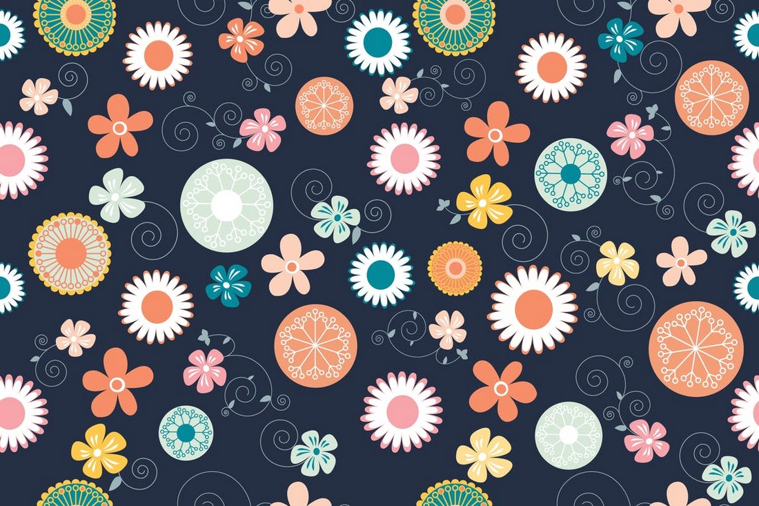 Simple-Flower-Pattern-Background 25+ Best Floral & Flower Background Textures 2021 design tips 