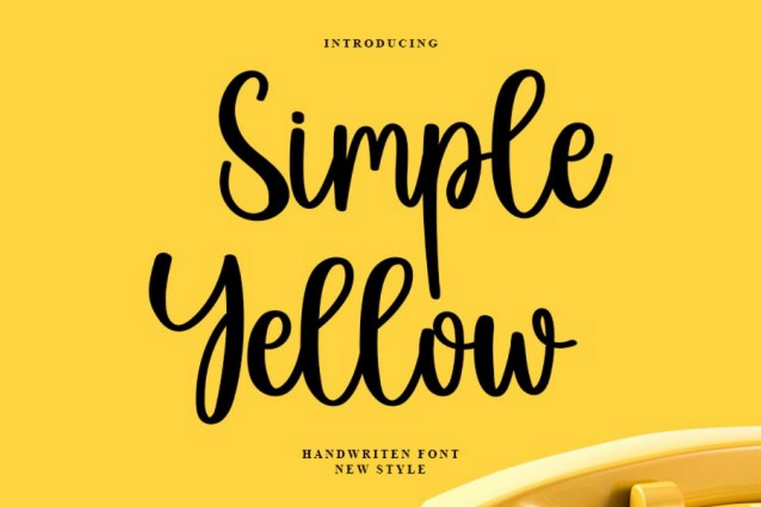 Simple Yellow - Free Cricut Font