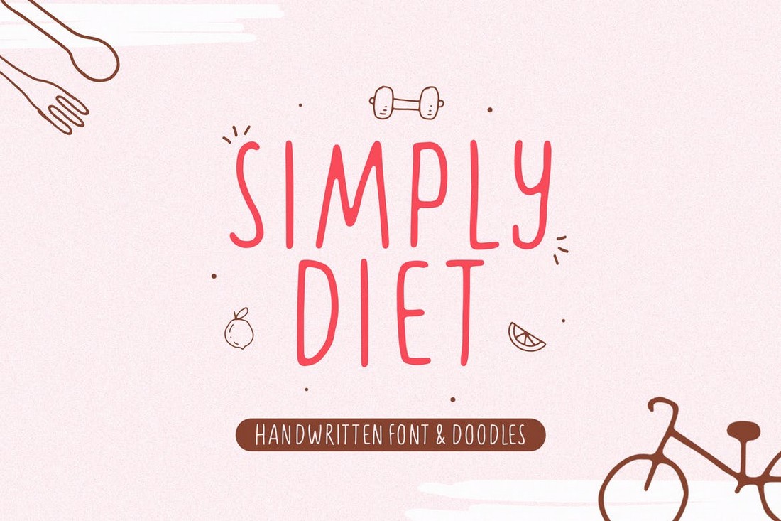 Simply-Diet-Clean-Handwritten-Simple-Font 25+ Best Friendly & Simple Fonts in 2022 (Free & Premium) design tips 