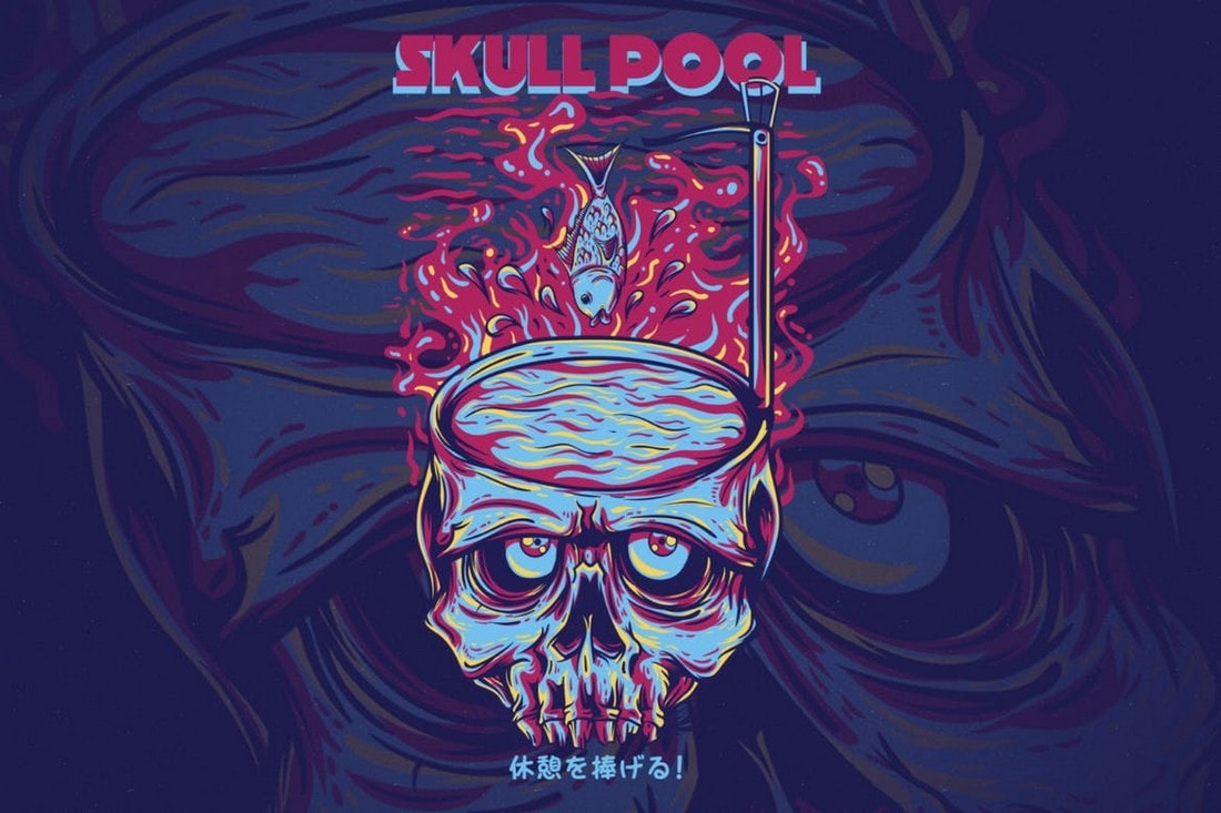 Skull-Pool 10+ Creative T-Shirt Design Ideas (How to Design a T-Shirt) design tips Graphics 