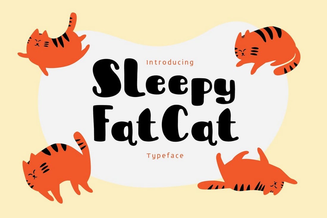 Sleepy Fat Cat - Thick Font