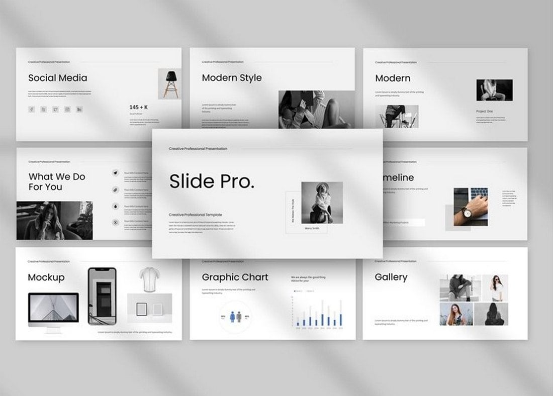 Slide Pro. - Free Modern Presentation Template