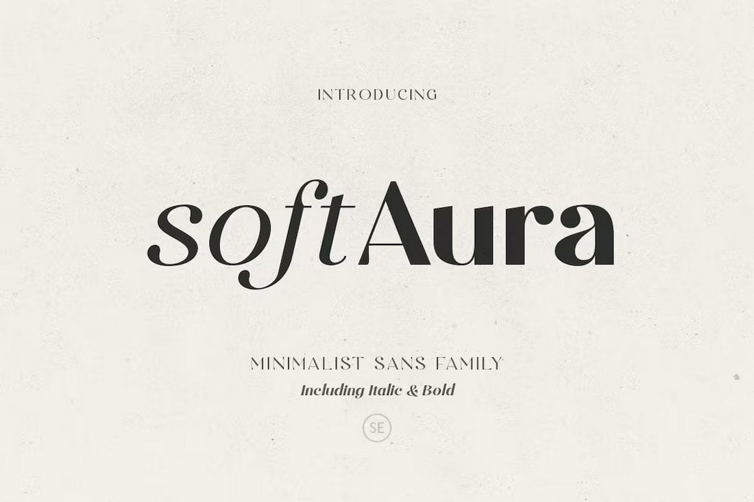 Soft Aura - Minimalist Advertising Font Family