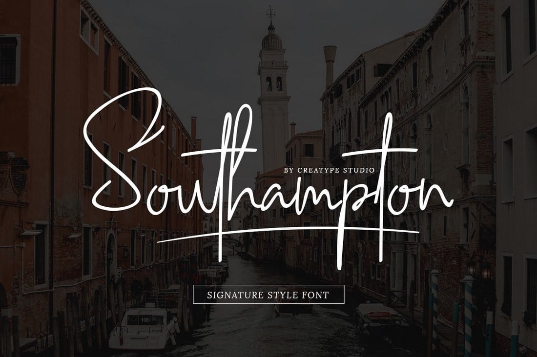 Southampton-Signature-Free-Font 30+ Bold & Free Script Fonts design tips Typography|fonts|script 