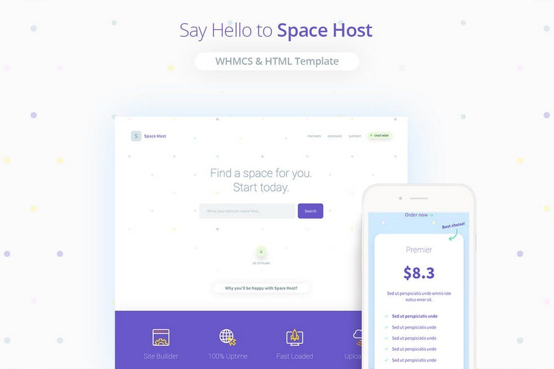 Space-Host-WHMCS-HTML-Landing-Page 30+ Clean & Minimal Landing Page Templates design tips 