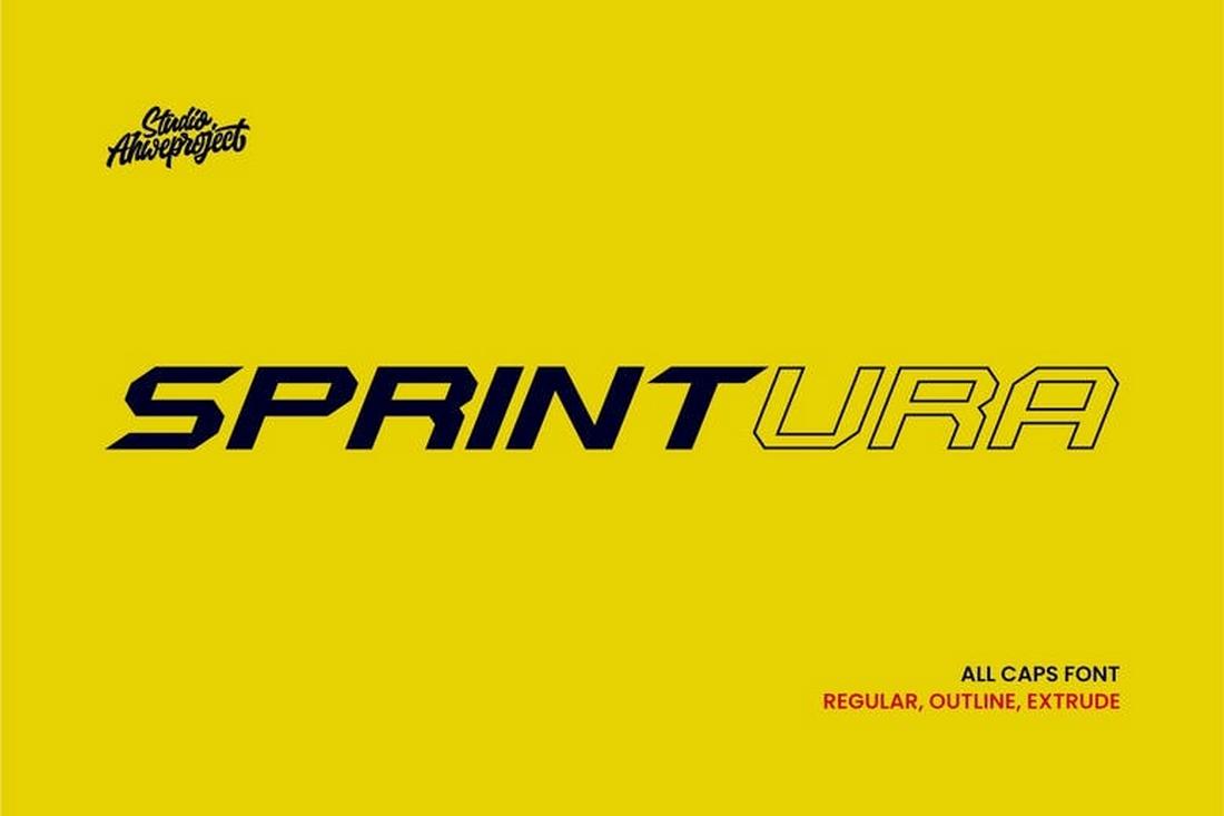 Sprintura - Free Kinetic Font