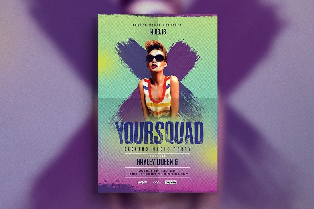 Squad-Party-Music-Flyer 30+ Best Music & Band Flyer Templates design tips 