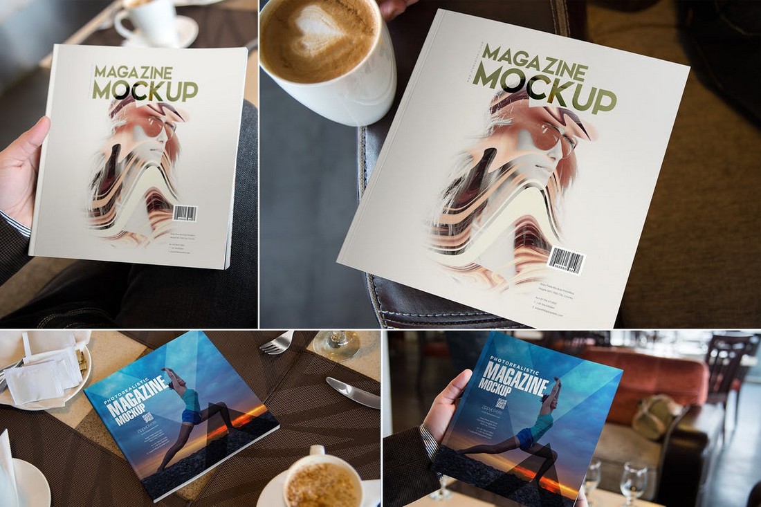 Square Magazine Mockups