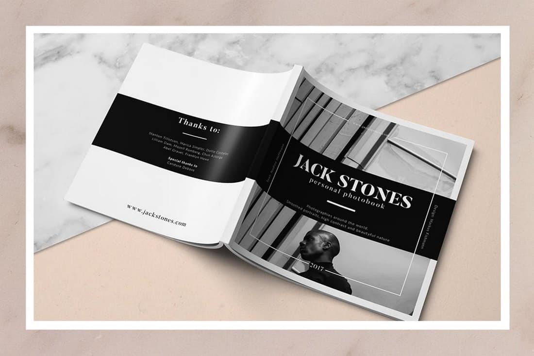 Square Portfolio Book Template