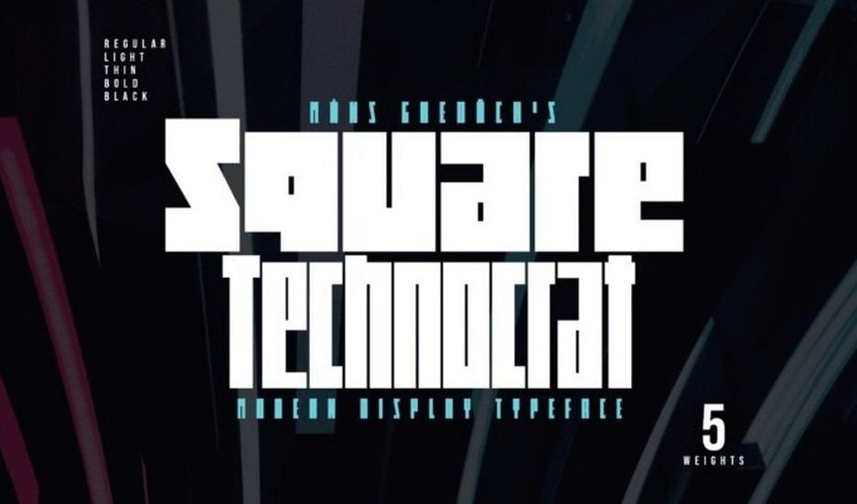 Square Technocrat - Free Square Font