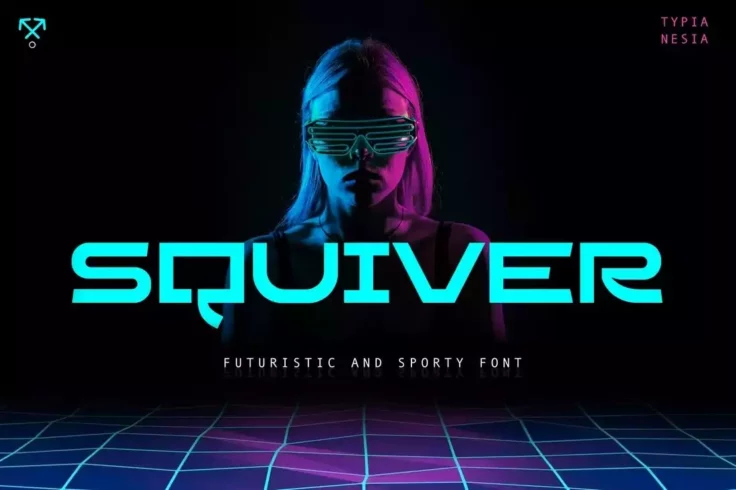 View Information about Squiver Futuristic Cyberpunk Font
