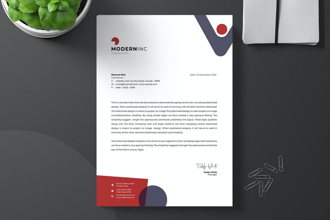 Startup Letterhead Design Template