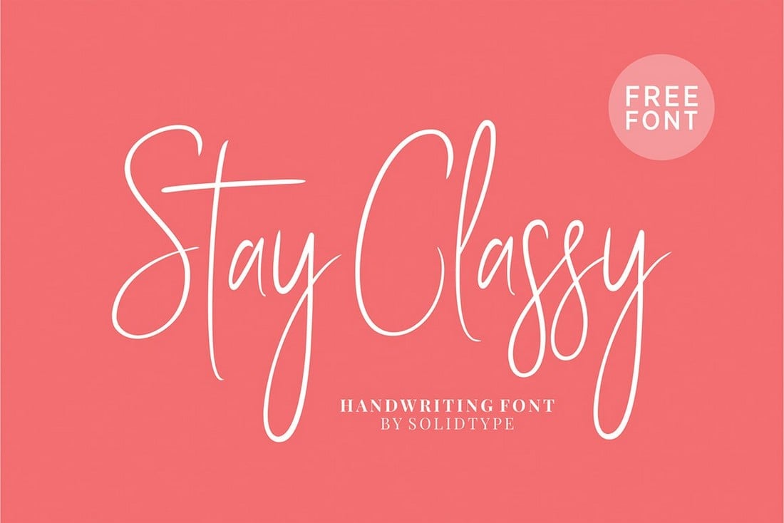 Stay-Classy-Free-Simple-Script-Font 25+ Best Friendly & Simple Fonts in 2022 (Free & Premium) design tips 